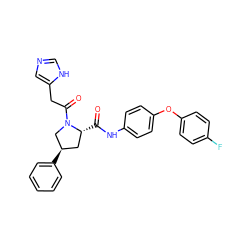 O=C(Nc1ccc(Oc2ccc(F)cc2)cc1)[C@@H]1C[C@@H](c2ccccc2)CN1C(=O)Cc1cnc[nH]1 ZINC000084634907