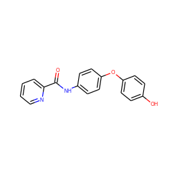 O=C(Nc1ccc(Oc2ccc(O)cc2)cc1)c1ccccn1 ZINC000096285796