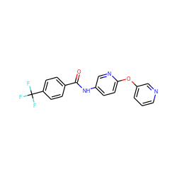 O=C(Nc1ccc(Oc2cccnc2)nc1)c1ccc(C(F)(F)F)cc1 ZINC000000602752