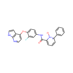 O=C(Nc1ccc(Oc2ccnc3[nH]ccc23)c(F)c1)c1cccc(-c2ccccc2)[n+]1[O-] ZINC000040861805