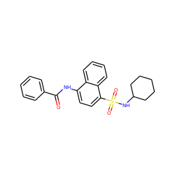 O=C(Nc1ccc(S(=O)(=O)NC2CCCCC2)c2ccccc12)c1ccccc1 ZINC000038151312