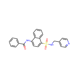 O=C(Nc1ccc(S(=O)(=O)NCc2ccncc2)c2ccccc12)c1ccccc1 ZINC000036184926