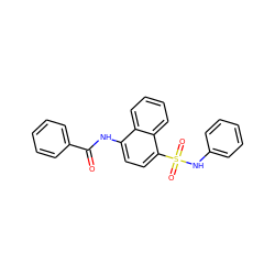 O=C(Nc1ccc(S(=O)(=O)Nc2ccccc2)c2ccccc12)c1ccccc1 ZINC000036184924