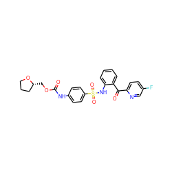 O=C(Nc1ccc(S(=O)(=O)Nc2ccccc2C(=O)c2ccc(F)cn2)cc1)OC[C@@H]1CCCO1 ZINC000034885167