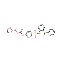 O=C(Nc1ccc(S(=O)(=O)Nc2ccccc2C(=O)c2ccccn2)cc1)OC[C@@H]1CCCO1 ZINC000040848318