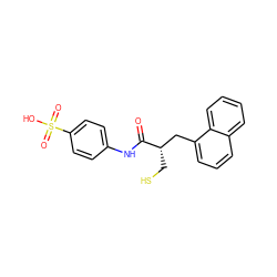 O=C(Nc1ccc(S(=O)(=O)O)cc1)[C@@H](CS)Cc1cccc2ccccc12 ZINC000013449872