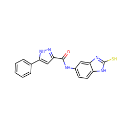 O=C(Nc1ccc2[nH]c(S)nc2c1)c1cc(-c2ccccc2)[nH]n1 ZINC000299820699