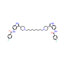 O=C(Nc1ccc2[nH]cc(C3CCN(CCCCCCCCCN4CCC(c5c[nH]c6ccc(NC(=O)c7ccc(F)cc7)cc56)CC4)CC3)c2c1)c1ccc(F)cc1 ZINC000095540776