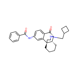 O=C(Nc1ccc2c(c1)[C@@]13CCCC[C@H]1[C@@H](C2=O)N(CC1CCC1)CC3)c1ccccc1 ZINC000029464746