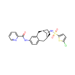 O=C(Nc1ccc2c(c1)C[C@H]1CC[C@@H](C2)[C@H]1NS(=O)(=O)c1ccc(Cl)s1)c1ccccn1 ZINC000028353143