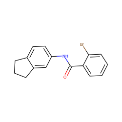 O=C(Nc1ccc2c(c1)CCC2)c1ccccc1Br ZINC000003556169