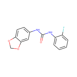 O=C(Nc1ccc2c(c1)OCO2)Nc1ccccc1F ZINC000006926976