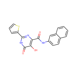 O=C(Nc1ccc2ccccc2c1)c1nc(-c2cccs2)[nH]c(=O)c1O ZINC000049051006