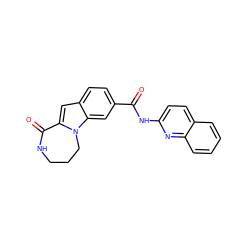 O=C(Nc1ccc2ccccc2n1)c1ccc2cc3n(c2c1)CCCNC3=O ZINC000073240558