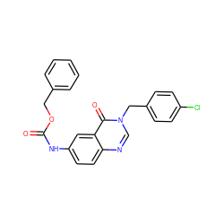 O=C(Nc1ccc2ncn(Cc3ccc(Cl)cc3)c(=O)c2c1)OCc1ccccc1 ZINC000040876513