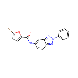 O=C(Nc1ccc2nn(-c3ccccc3)nc2c1)c1ccc(Br)o1 ZINC000002474662