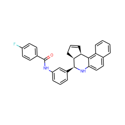 O=C(Nc1cccc([C@@H]2Nc3ccc4ccccc4c3[C@@H]3C=CC[C@@H]32)c1)c1ccc(F)cc1 ZINC000063540171