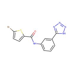 O=C(Nc1cccc(-c2nnn[nH]2)c1)c1ccc(Br)s1 ZINC000006731696