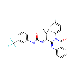 O=C(Nc1cccc(C(F)(F)F)c1)N[C@@H](c1nc2ccccc2c(=O)n1-c1ccc(F)cc1)C1CC1 ZINC000034015422