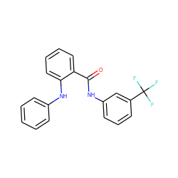 O=C(Nc1cccc(C(F)(F)F)c1)c1ccccc1Nc1ccccc1 ZINC000059957650