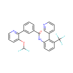 O=C(Nc1cccc(C(F)(F)F)c1-c1cccnc1)c1cccc(-c2ncccc2OC(F)F)c1 ZINC001772587927