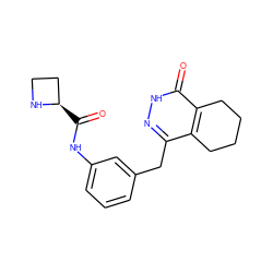 O=C(Nc1cccc(Cc2n[nH]c(=O)c3c2CCCC3)c1)[C@@H]1CCN1 ZINC000168562277