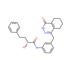 O=C(Nc1cccc(Cc2n[nH]c(=O)c3c2CCCC3)c1)[C@H](O)CCc1ccccc1 ZINC000168288503