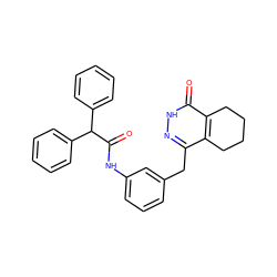 O=C(Nc1cccc(Cc2n[nH]c(=O)c3c2CCCC3)c1)C(c1ccccc1)c1ccccc1 ZINC000167952870