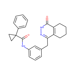 O=C(Nc1cccc(Cc2n[nH]c(=O)c3c2CCCC3)c1)C1(c2ccccc2)CC1 ZINC000169193612