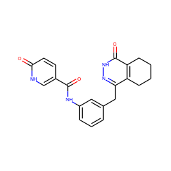 O=C(Nc1cccc(Cc2n[nH]c(=O)c3c2CCCC3)c1)c1ccc(=O)[nH]c1 ZINC000169194350