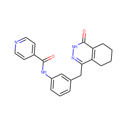 O=C(Nc1cccc(Cc2n[nH]c(=O)c3c2CCCC3)c1)c1ccncc1 ZINC000168462085