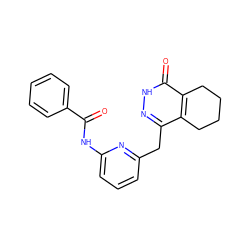 O=C(Nc1cccc(Cc2n[nH]c(=O)c3c2CCCC3)n1)c1ccccc1 ZINC000168140350