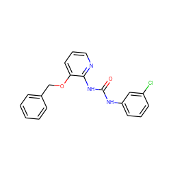 O=C(Nc1cccc(Cl)c1)Nc1ncccc1OCc1ccccc1 ZINC000013208445