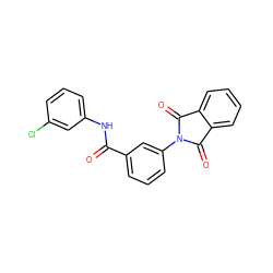 O=C(Nc1cccc(Cl)c1)c1cccc(N2C(=O)c3ccccc3C2=O)c1 ZINC000001194387