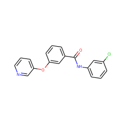 O=C(Nc1cccc(Cl)c1)c1cccc(Oc2cccnc2)c1 ZINC000096939153