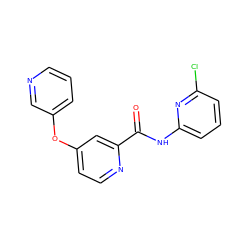 O=C(Nc1cccc(Cl)n1)c1cc(Oc2cccnc2)ccn1 ZINC000167361580