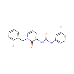 O=C(Nc1cccc(F)c1)Nc1cccn(Cc2ccccc2Cl)c1=O ZINC000064436472