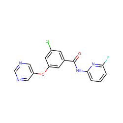 O=C(Nc1cccc(F)n1)c1cc(Cl)cc(Oc2cncnc2)c1 ZINC000096938962