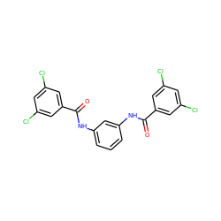 O=C(Nc1cccc(NC(=O)c2cc(Cl)cc(Cl)c2)c1)c1cc(Cl)cc(Cl)c1 ZINC000013493818