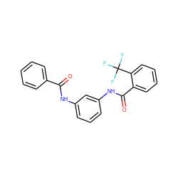 O=C(Nc1cccc(NC(=O)c2ccccc2C(F)(F)F)c1)c1ccccc1 ZINC000046001652