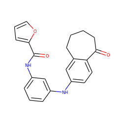 O=C(Nc1cccc(Nc2ccc3c(c2)CCCCC3=O)c1)c1ccco1 ZINC000095573904