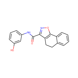 O=C(Nc1cccc(O)c1)c1noc2c1CCc1ccccc1-2 ZINC000002465971