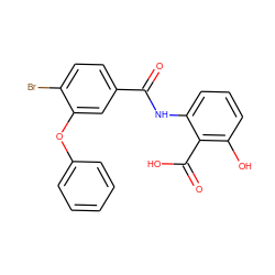 O=C(Nc1cccc(O)c1C(=O)O)c1ccc(Br)c(Oc2ccccc2)c1 ZINC000012341155