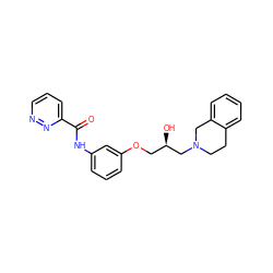 O=C(Nc1cccc(OC[C@@H](O)CN2CCc3ccccc3C2)c1)c1cccnn1 ZINC000219738132