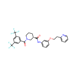 O=C(Nc1cccc(OCCc2ccccn2)c1)[C@@H]1CCCN(C(=O)c2cc(C(F)(F)F)cc(C(F)(F)F)c2)C1 ZINC000096272116