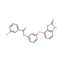 O=C(Nc1cccc(Oc2cccc3[nH]c(=O)[nH]c23)c1)c1cccc(Br)c1 ZINC000045389690