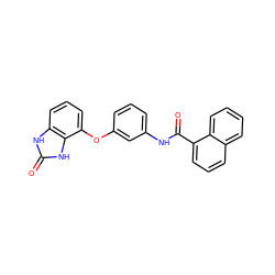 O=C(Nc1cccc(Oc2cccc3[nH]c(=O)[nH]c23)c1)c1cccc2ccccc12 ZINC000045375056