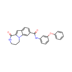 O=C(Nc1cccc(Oc2ccccc2)c1)c1ccc2cc3n(c2c1)CCCNC3=O ZINC000147707246