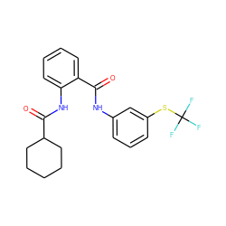 O=C(Nc1cccc(SC(F)(F)F)c1)c1ccccc1NC(=O)C1CCCCC1 ZINC000199852693