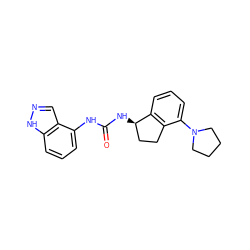 O=C(Nc1cccc2[nH]ncc12)N[C@@H]1CCc2c1cccc2N1CCCC1 ZINC000028964813